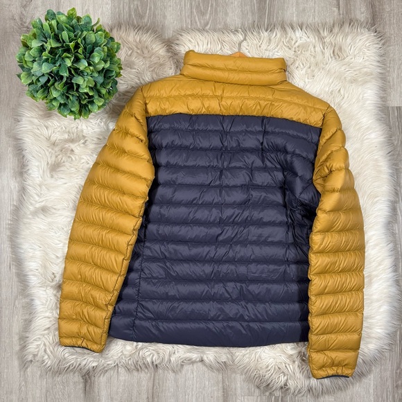 Patagonia Men’s Raptor‎ Brown Colorblock Down Sweater XL - Picture 13 of 13